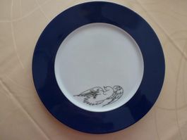 6 (12) 32cm Platzteller / grosse Teller, Hans Erni, Tauben