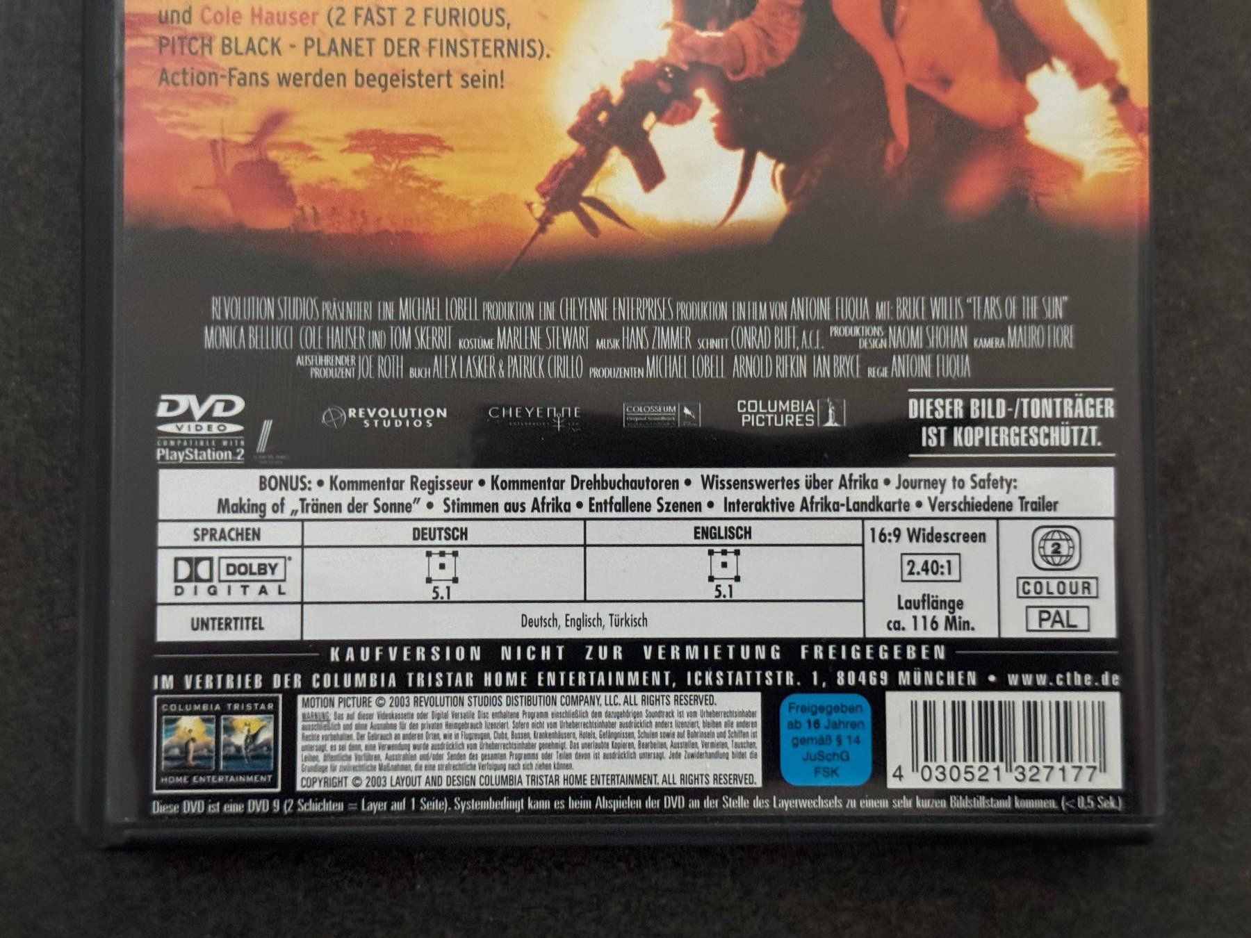 Tutti i DVDs: Tränen der Sonne DVD EN/DE Bruce Willis – Usato da Fribourg venduto da tschjoly 3
