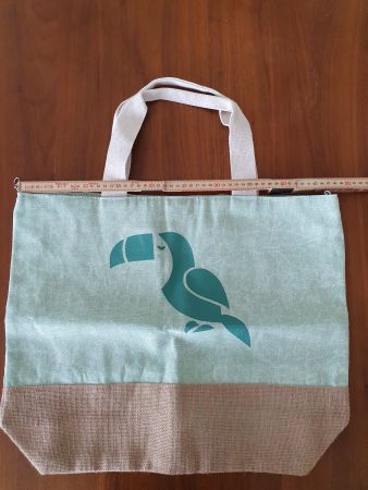 NEU Strandtasche mint / türkis