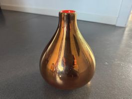 Vase aus Keramik Beschichtung golden/bronze  ø ca. 14cm