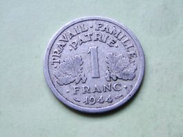 1 Franc France 1944 C alu Etat Francais