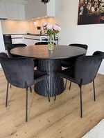 Runder Esstisch, Ø 120 cm, schwarz
