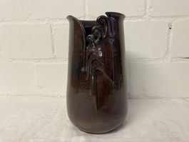 Rustikale Vintage Keramikvase, Braun, Kunsthandwerk, Top!