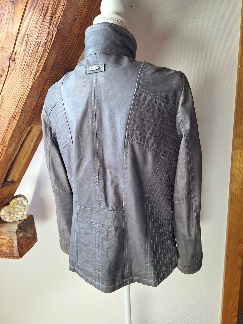 Jacken: Schicke Damen Lederjacke Gr. 40 Grau – Neu (gemäss Beschreibung) aus Reinach AG von silver_65 1