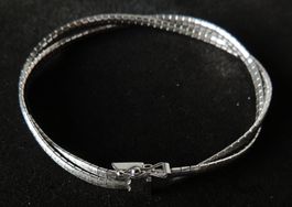 Rhodinertes Silber 800 Armband 19 cm