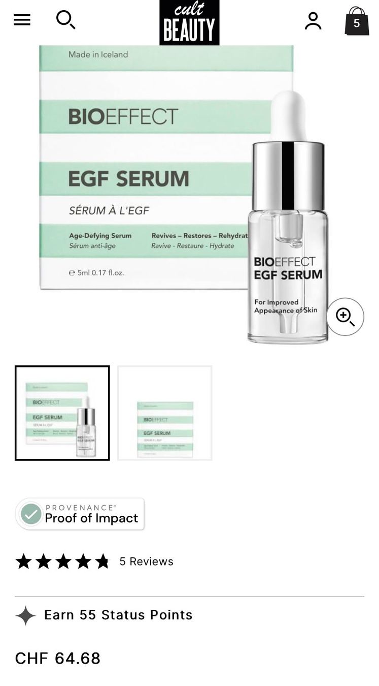 Gesichtspflege: BIOEFFECT EGF SERUM 5ML. Ladenpreis CHF64.68. Neu – Neu und originalverpackt aus Zürich von deruja 4