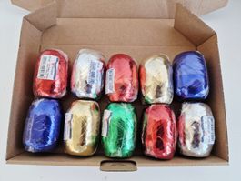 10 Stk. Geschenkbänder assortiert - Rolle je 20m