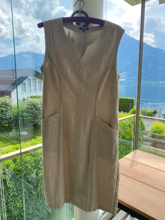 Naturfarbenes Cocktailkleid Gr. 40