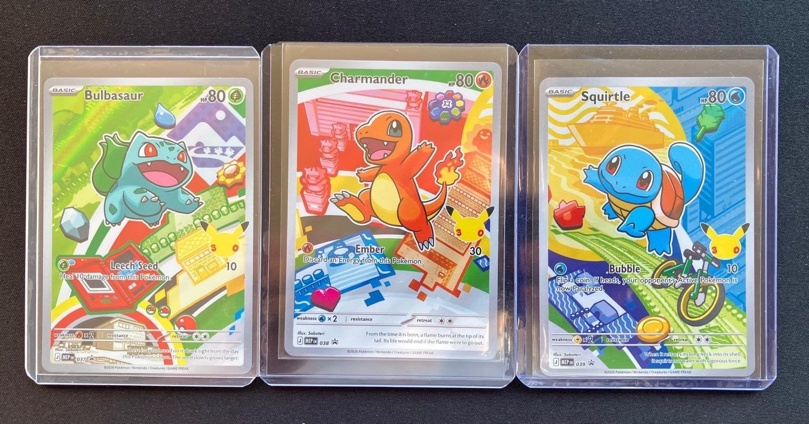 Pokémon Sammelbilder & Trading cards: Pokemon Set 1st Generation Kanto Starters EN – Gebraucht aus Lugano von VlaseCard