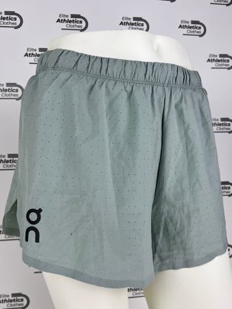 ON Running Pro Elite Women Grey Black Running Shorts