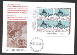 FDC 445 Viererblock Finsteraarhorn ET Bern 26.9.1966
