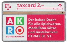 AKRO AG - seltene Firmen Taxcard