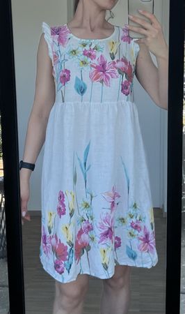 Linen dress, made in Italy, M