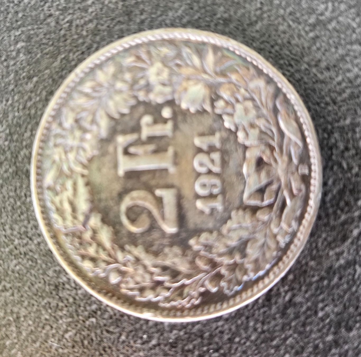 Tutti le monete: 2x   2 FR  Münze 1921 Silber – Usato da Kriens venduto da tobi-card