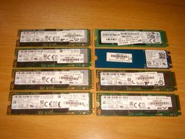 1 stück 256gb m.2 nvme ssd. Getestet. Alle unter 1000 stunde