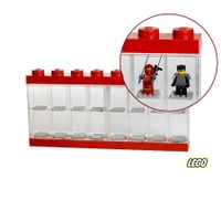 Lego Minifigure Display Case 8 Knob Rot