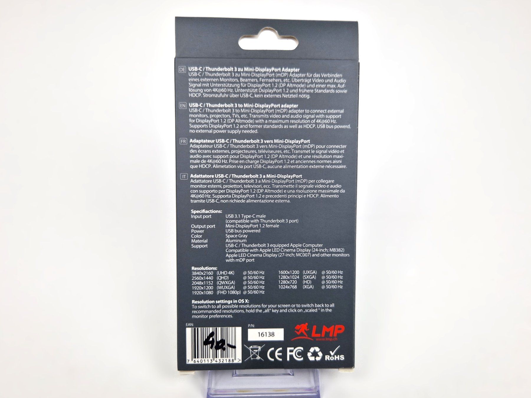 Laufwerke & Adapter: LMP USB-C Mini-DisplayPort/Thunderbolt 3 Adapter – Neu (gemäss Beschreibung) aus Basel von Restwert_Basel 1