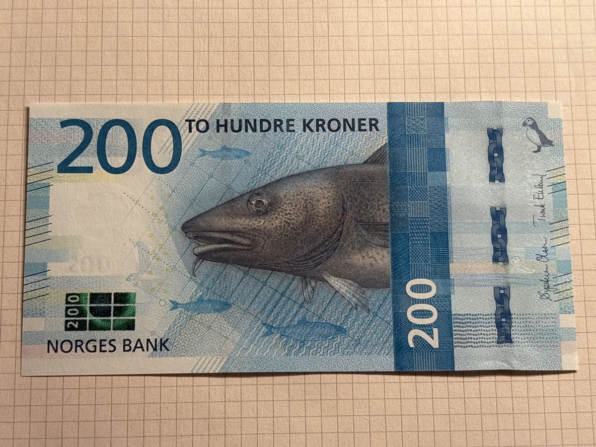 Banconote: Banknote Norwegen 200 Kronen 2016 unc – Nuovo e nell'imballaggio originale da Möhlin venduto da Don_Papa