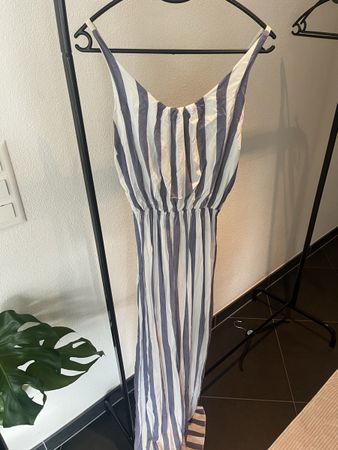 Sommerkleid Chicorée blau-weiss gestreift Gr. S