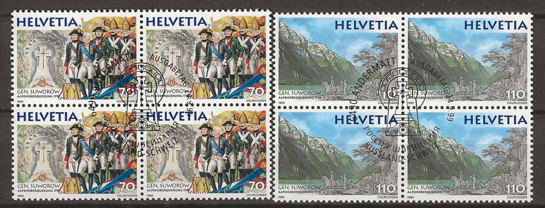 Alle Briefmarken: B0983 - Russie - suisse bloc4 1er jour – Gebraucht aus Trélex von Phil_Albert
