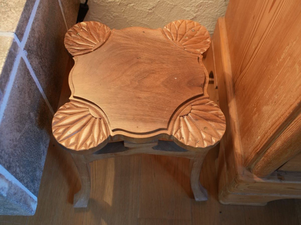 Tabourets: Hocker aus Holz mit Schnitzereien – D'occasion à Neuenhof par mar_ft5b