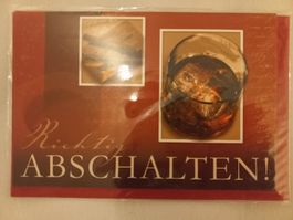 SCHÖNE KARTE "RICHTIG ABSCHALTEN" NAGELNEU UND OVP!