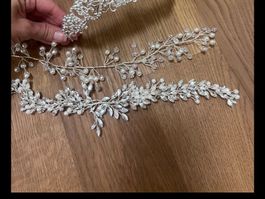 Brauthaarschmuck und diadem