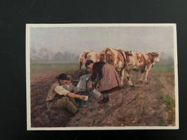 Ansichtskarte Pro Infirmis Rast auf dem Felde  1941  (V250)