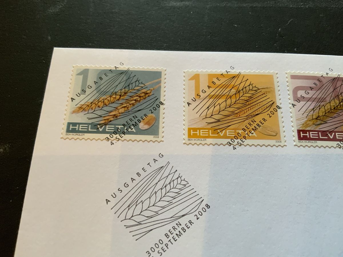 Tutti i francobolli: 2008 DAUERMARKEN GETREIDE FDC VOLL EINWANDFREI – Usato da Beinwil am See venduto da Ricri 1