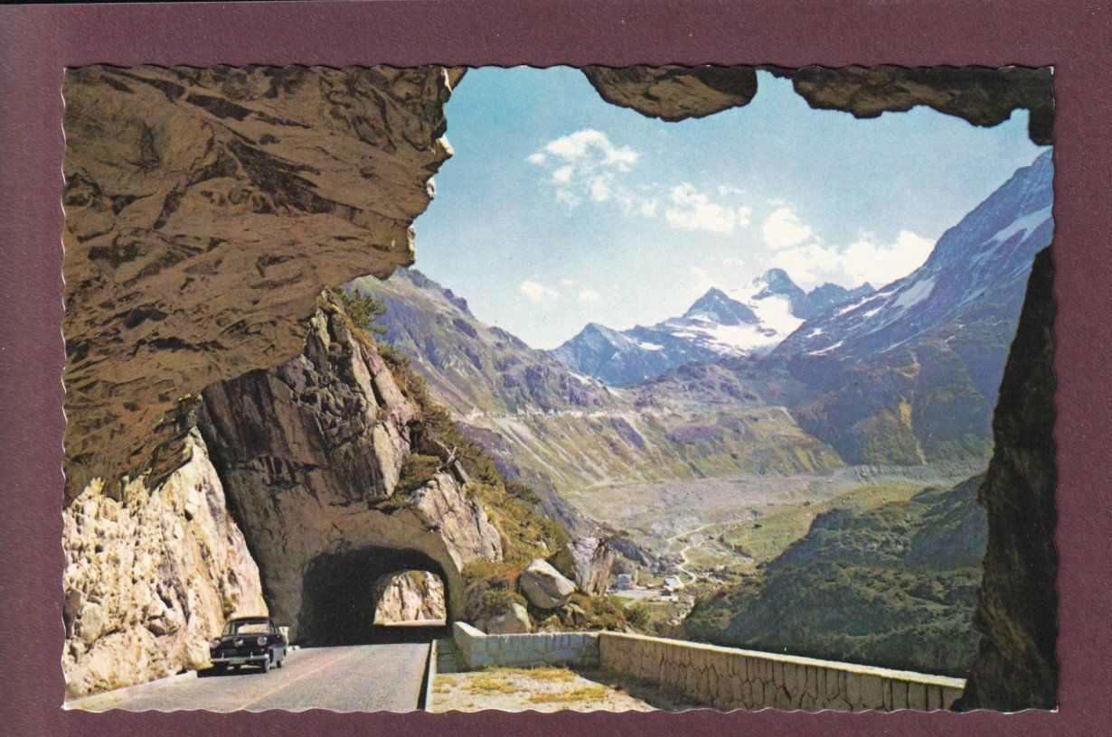Cartoline postali: SUSTENSTRASSE - Steinalp - Auto – Usato da Pully venduto da nicecards