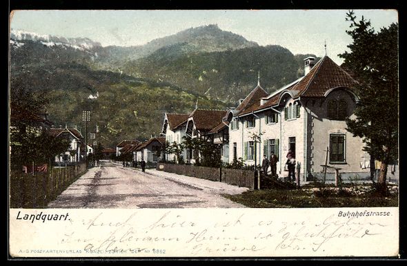 Cartes postales: AK Landquart, Bahnhofstrasse – D'occasion à Berlin par bartko-reher