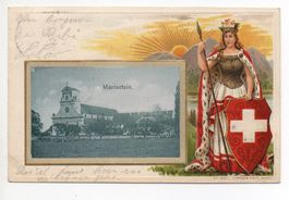 PRÄGE-AK Litho Helvetia MARIASTEIN