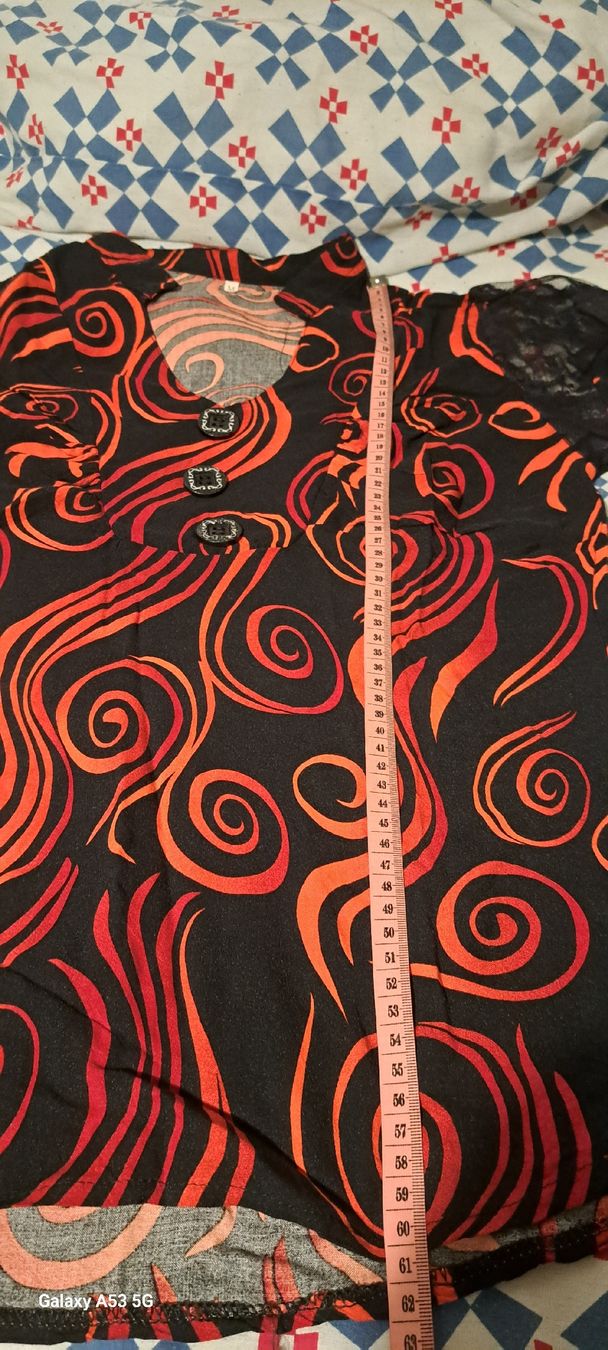 Camicette: Stylish Black & Orange Swirl Blouse – Nuovo (secondo la descrizione) da Bern venduto da mahilini 3