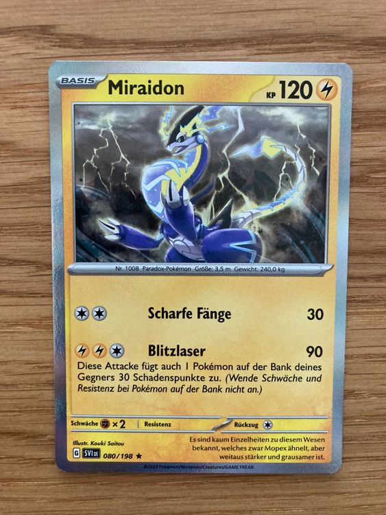 CARTE POKÉMON MIRAIDON EX 244/198 / EV Écarlate Et Violet EV1 / NEUF FR