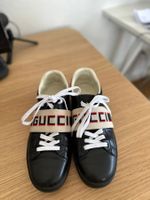 Gucci sneakers nere in pelle, taglia 44