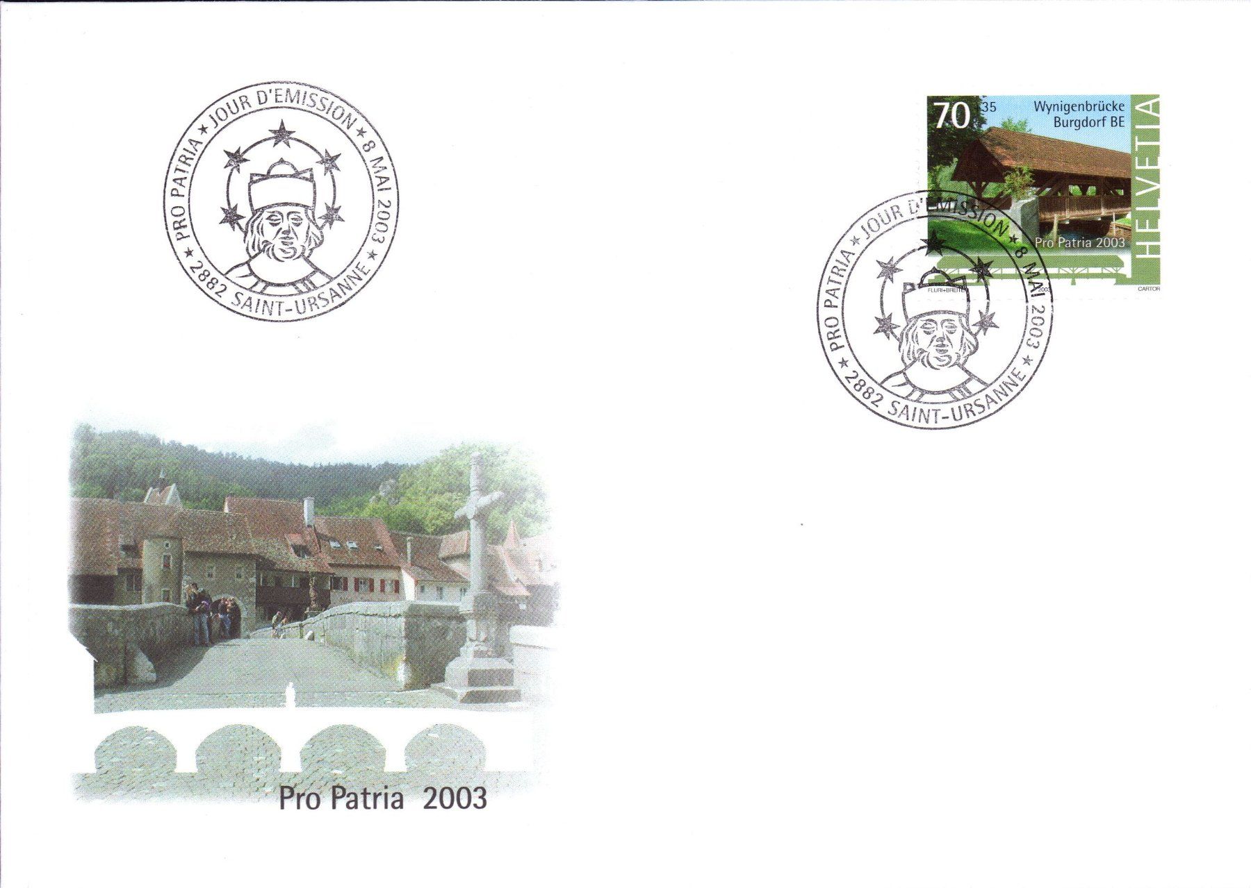 Tutti i francobolli: 2003 FDC Pro Patria   KW 20.00 – Usato da Eggersriet venduto da stamp303 3