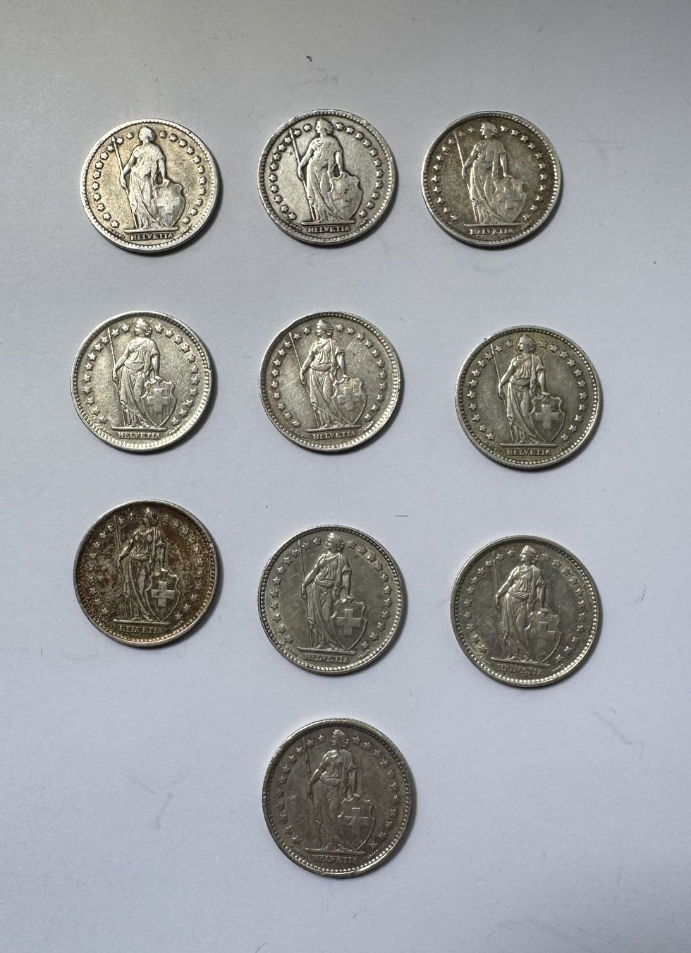 Tutti le monete: 1 Franken 1908 bis 1966 Serie 50 g Silber – Usato da Kirchberg SG venduto da Zenhad69 1