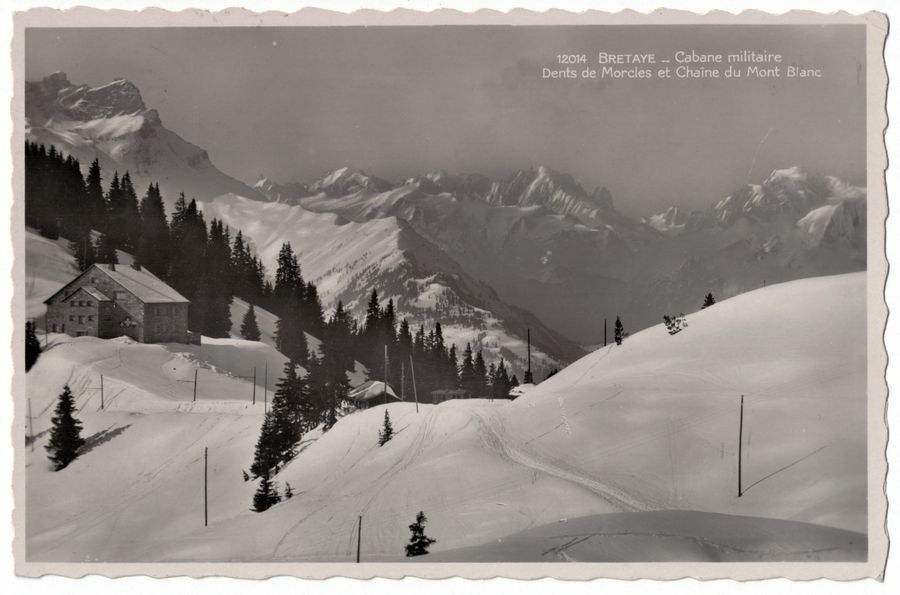 Cartoline postali: Bretaye, Cabane militaire, circulée 1937 – Usato da Frauenfeld venduto da POML