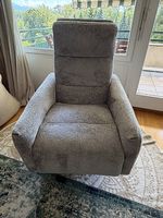 Fauteuil gris, tissu avec relax électrique (Poltrona e Sofá)