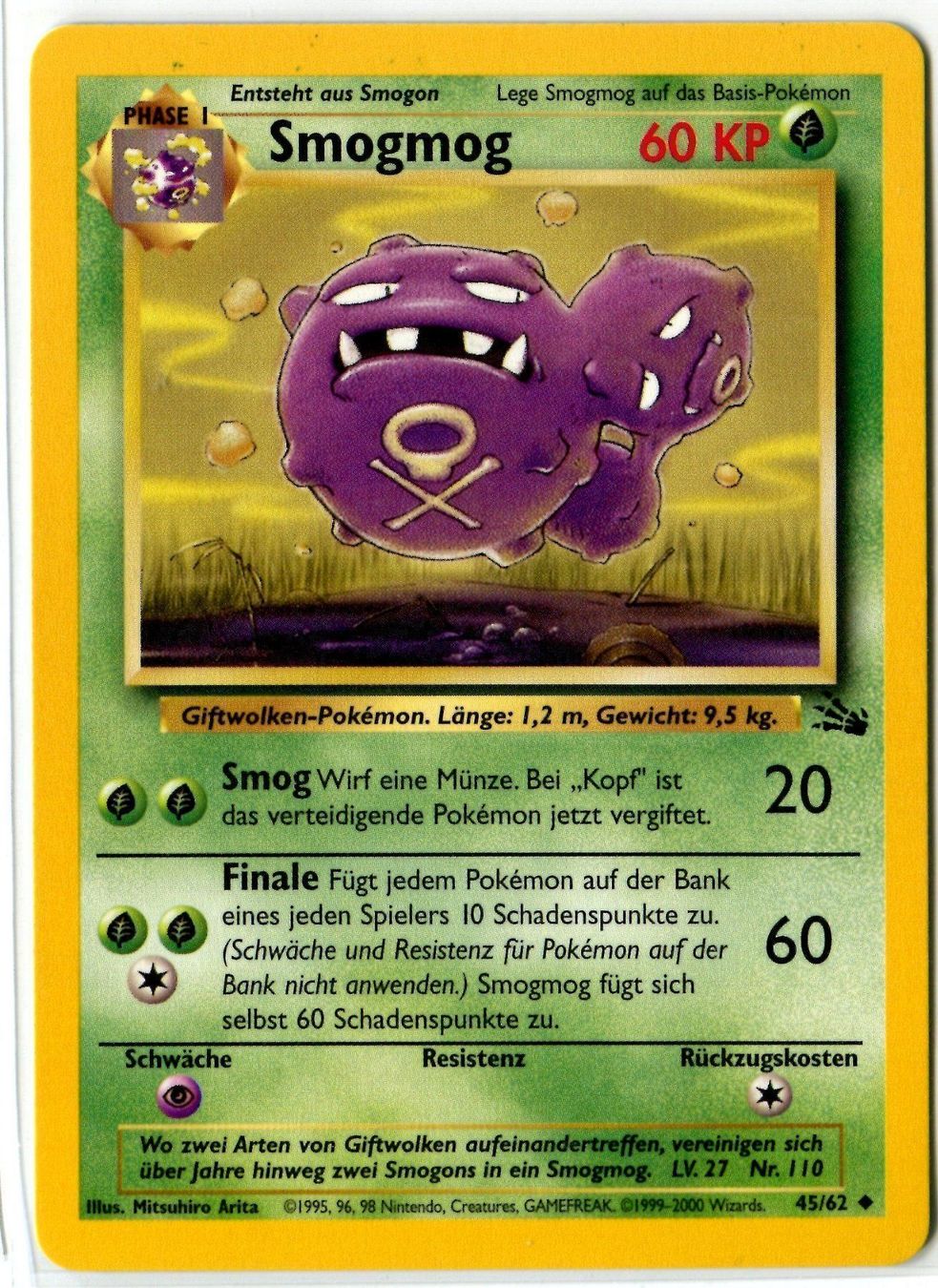 Pokémon Carte collezionabili: Smogmog Fossil Set 45/62 Deutsch Mint – Nuovo (secondo la descrizione) da Dornach venduto da Deco89