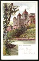 Bern, Uferpartie am Parlamentsgebäude