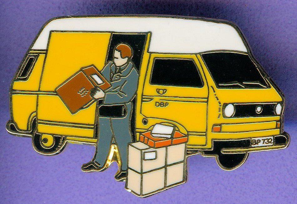 Placchette & Badge: DB  Pöstler mit VW Bus – Usato da Winterthur venduto da Sammleroase