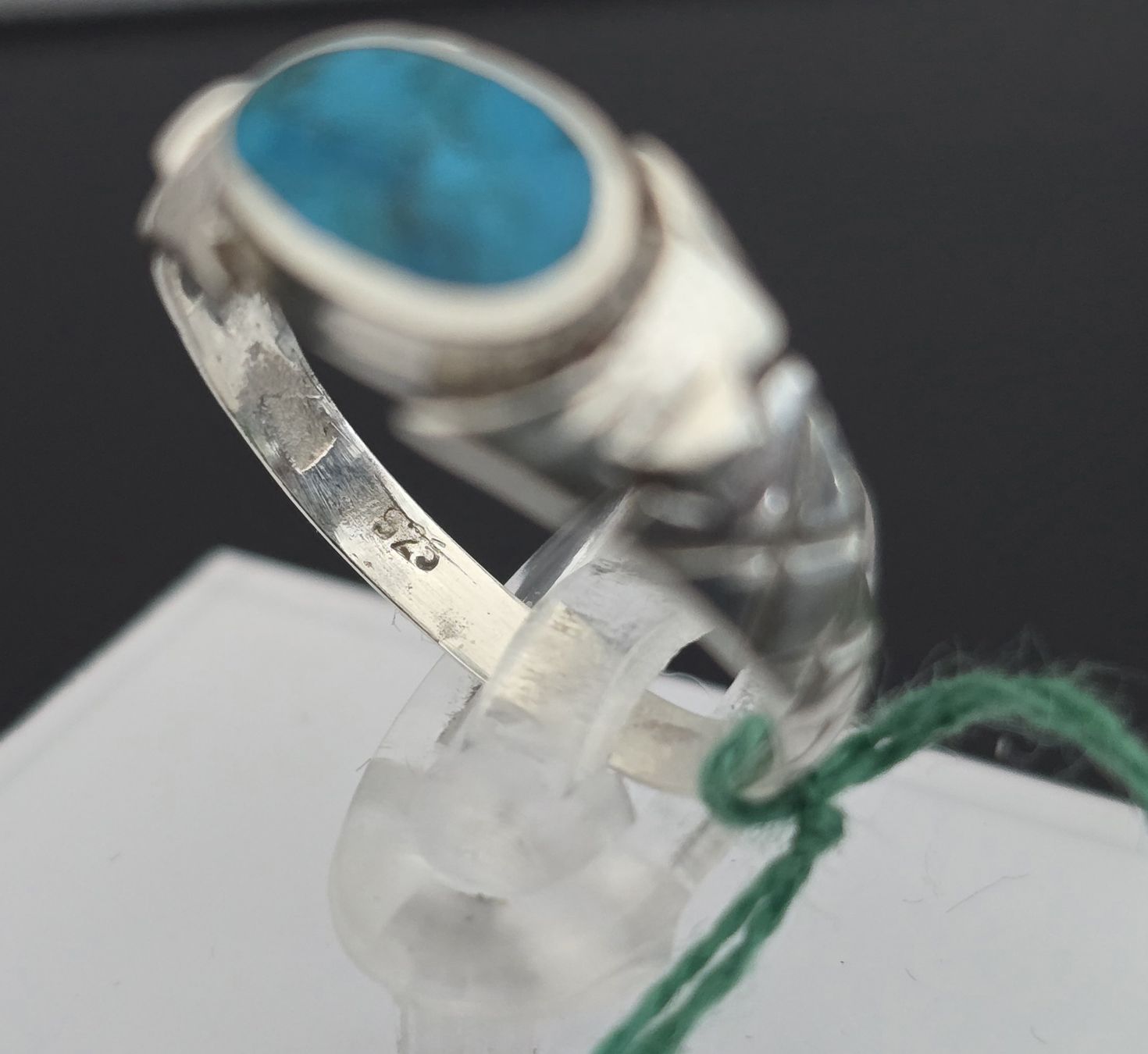 Anelli: Bague Style Navajo Native Pointe de Turquoise Argent 925 – Usato da Basel venduto da ALEXANDER4056 6