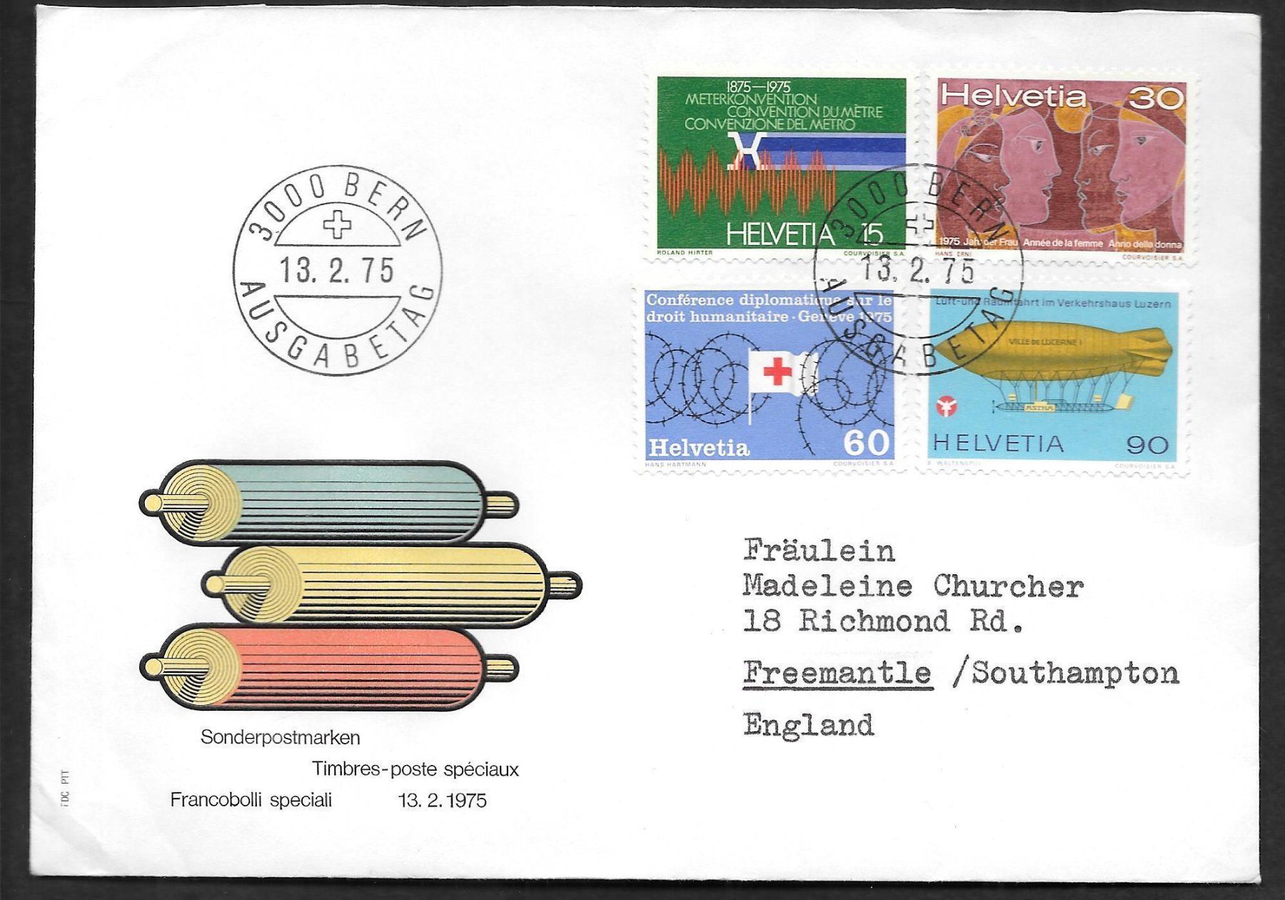 Tutti i francobolli: FDC Serie 561-564 ET 13.2.1975 – Nuovo (secondo la descrizione) da Olten venduto da clotaldi