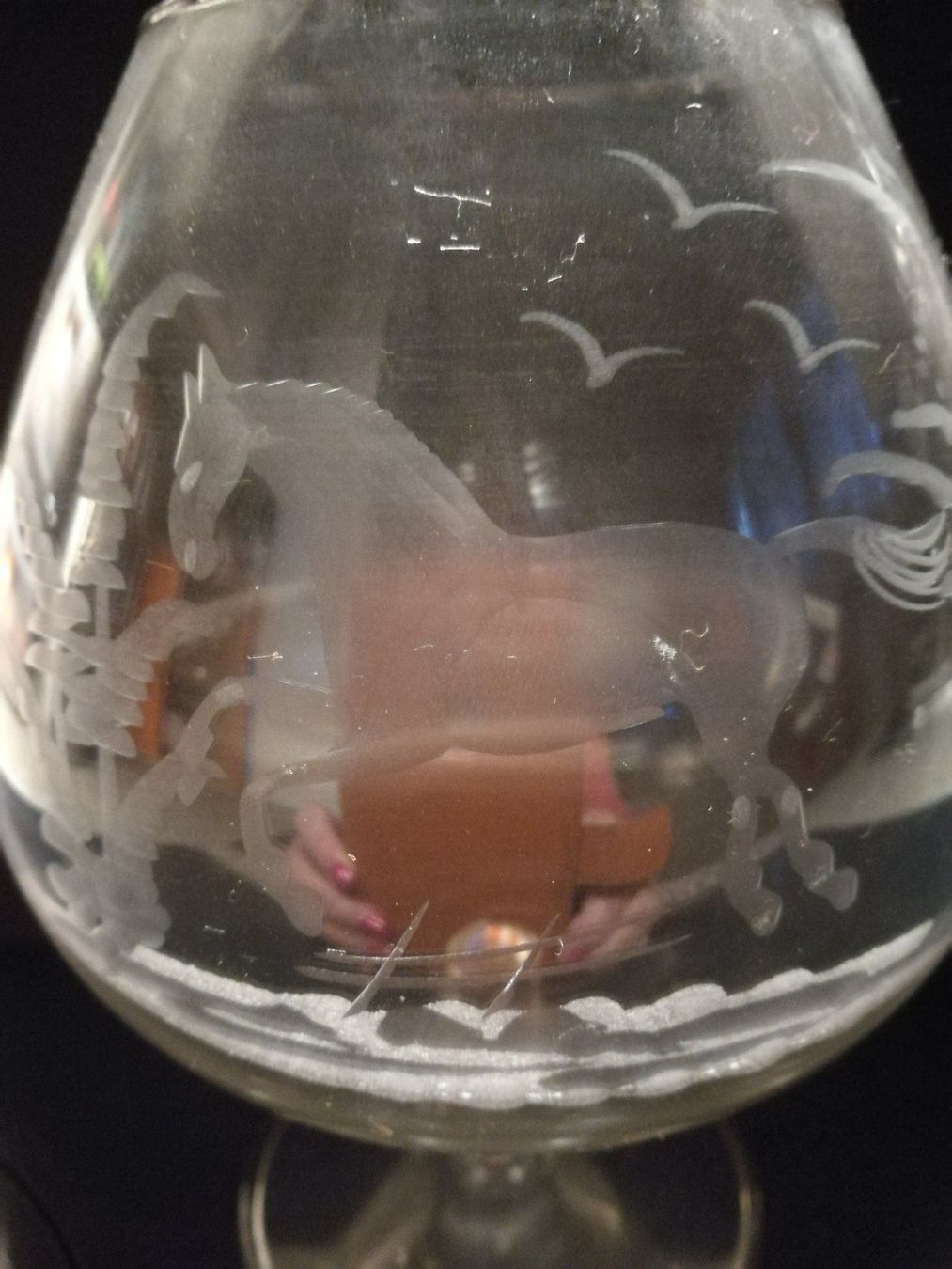 Bicchieri: 6 Cognacgläser Pferdegravur ungebraucht – Nuovo e nell'imballaggio originale da Horn venduto da sonjamenzi