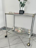 Servierwagen Glas,gold,silber