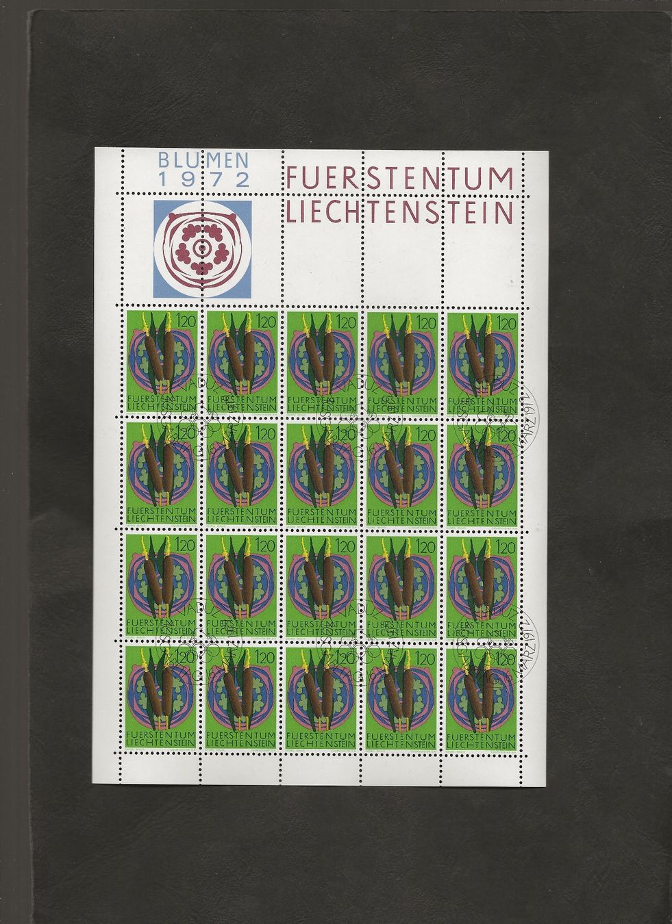 Tutti i francobolli: Bogen Serie Blumen 1972 Liechtenstein gestempelt – Usato da Au ZH venduto da xelagreb01 4