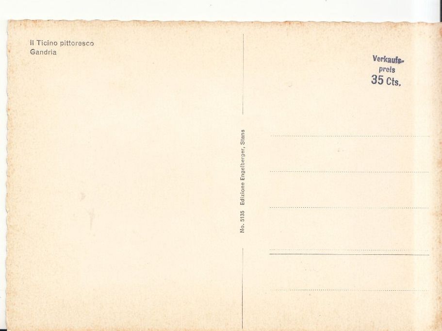 Cartoline postali: Gandria ca. 1960 – Usato da Bürglen TG venduto da StampGraf 1