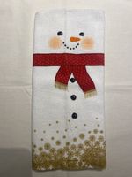 Festive Snowman Christmas Hand Towel, New!