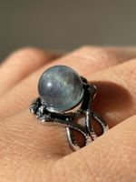 Vintage-Ring mit Aquamarin Verstellbar